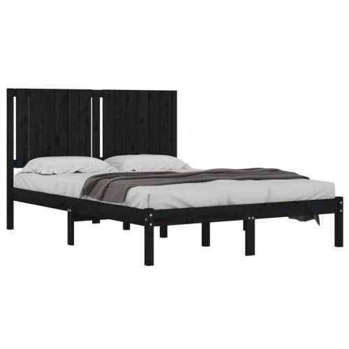 Okvir za krevet od masivne borovine crni 140 x 190 cm - Crna 140 x 190 cm Cijena