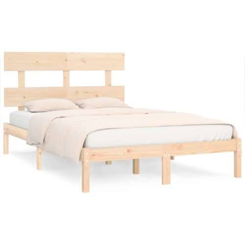 Okvir za krevet od masivnog drva 200 x 200 cm - Prirodna 200 x 200 cm Cijena