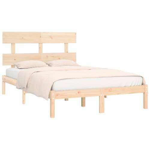 Okvir za krevet od masivnog drva 200 x 200 cm - Prirodna 200 x 200 cm Cijena