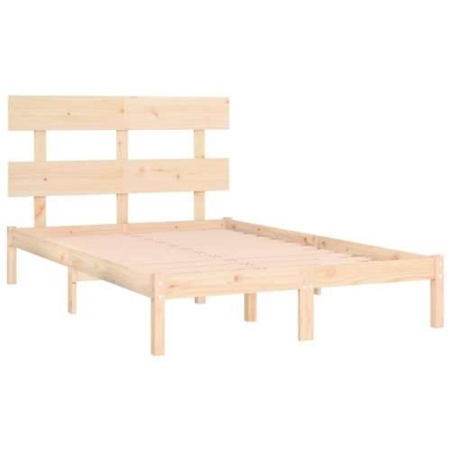 Okvir za krevet od masivnog drva 200 x 200 cm - Prirodna 200 x 200 cm Cijena