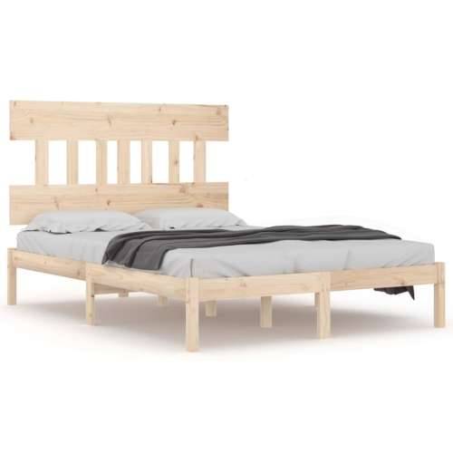 Okvir za krevet od masivnog drva 180 x 200 cm veliki bračni - Prirodna 180 x 200 cm Cijena