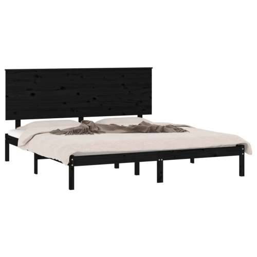 Okvir za krevet od masivne borovine crni 200 x 200 cm - Crna 200 x 200 cm Cijena