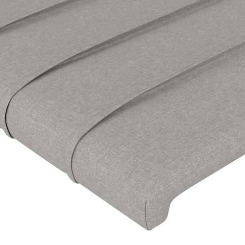 Uzglavlje svjetlosivo 90x5x78/88 cm od tkanine - Svjetlosiva 90 cm 1 Nisko Cijena