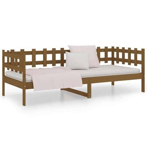 Dnevni ležaj smeđa boja meda 80 x 200 cm od masivne borovine - boja meda 80 x 200 cm Cijena