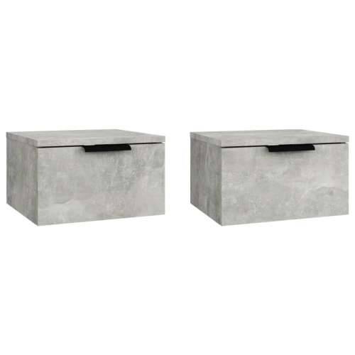 Zidni noćni ormarići 2 kom siva boja betona 34 x 30 x 20 cm - Beton siva 2 Cijena