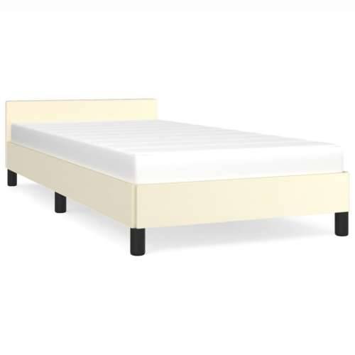 Okvir kreveta s uzglavljem bez madraca krem 90x190 cm - Krema 90 x 190 cm Cijena