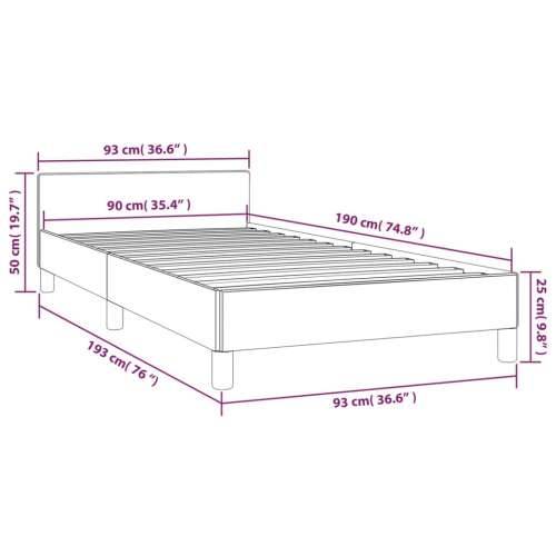 Okvir kreveta s uzglavljem bez madraca krem 90x190 cm - Krema 90 x 190 cm Cijena