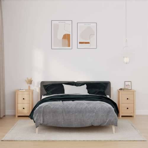Noćni ormarići 2 kom 40x35x61,5 cm od masivne borovine - Prirodna 2 Cijena
