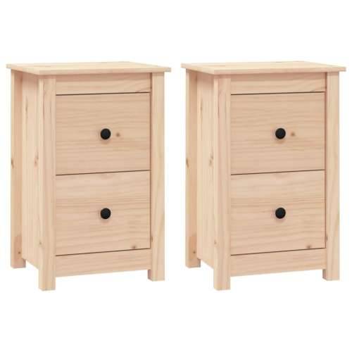 Noćni ormarići 2 kom 40x35x61,5 cm od masivne borovine - Prirodna 2 Cijena