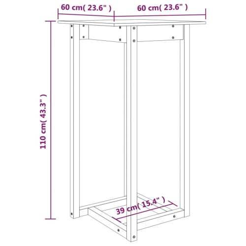 Barski stol bijeli 60 x 60 x 110 cm od masivne borovine - Bijela 60 x 60 x 110 cm 1 Cijena
