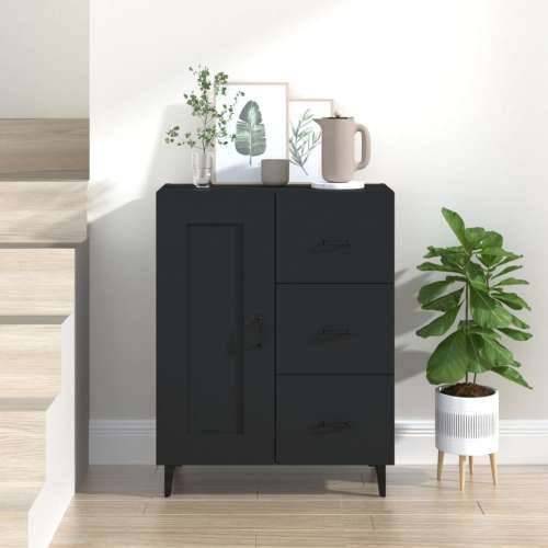 Komoda crna 69,5 x 34 x 90 cm od konstruiranog drva - Crna 1 Cijena