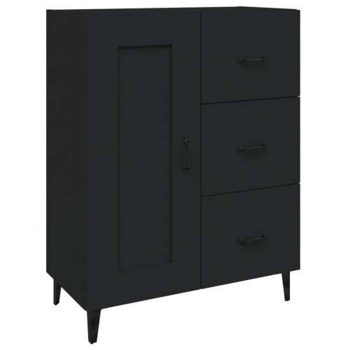 Komoda crna 69,5 x 34 x 90 cm od konstruiranog drva - Crna 1 Cijena