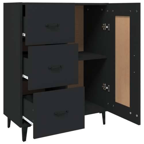 Komoda crna 69,5 x 34 x 90 cm od konstruiranog drva - Crna 1 Cijena