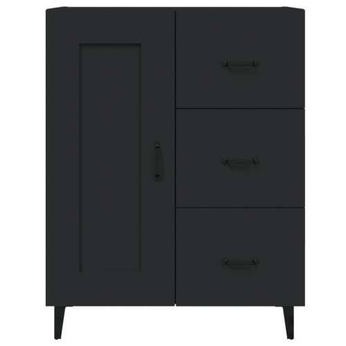 Komoda crna 69,5 x 34 x 90 cm od konstruiranog drva - Crna 1 Cijena