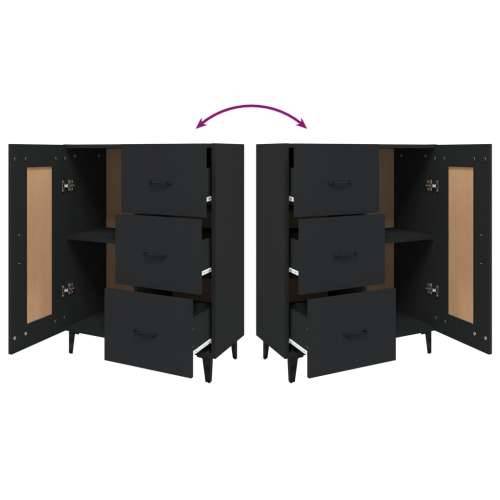 Komoda crna 69,5 x 34 x 90 cm od konstruiranog drva - Crna 1 Cijena