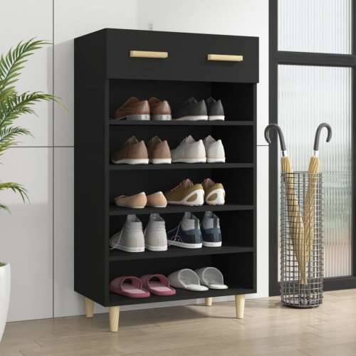 Ormarić za cipele crni 60 x 35 x 105 cm od konstruiranog drva - Crna 1 Cijena