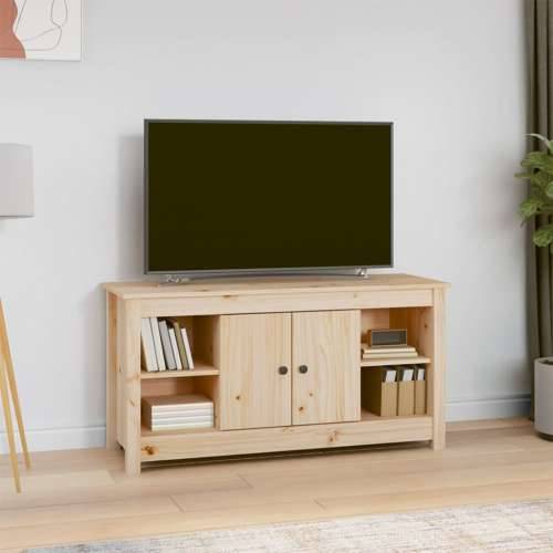 TV ormarić 103 x 36,5 x 52 cm od masivne borovine - Prirodna 1 Cijena