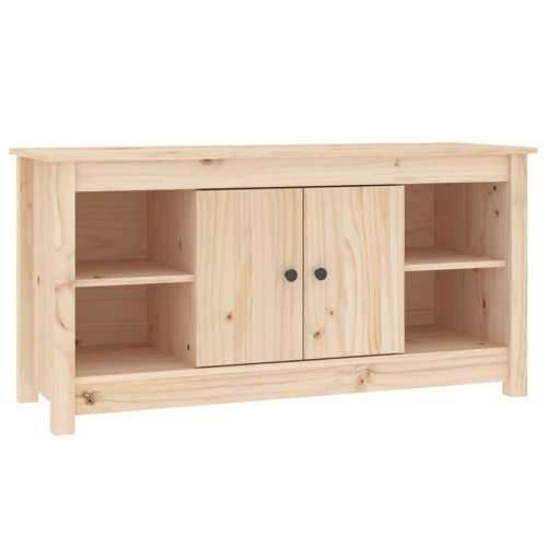 TV ormarić 103 x 36,5 x 52 cm od masivne borovine - Prirodna 1 Cijena