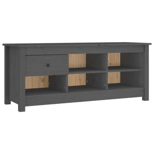 Ormarić za cipele sivi 110 x 38 x 45,5 cm od masivne borovine - Siva 1 Cijena