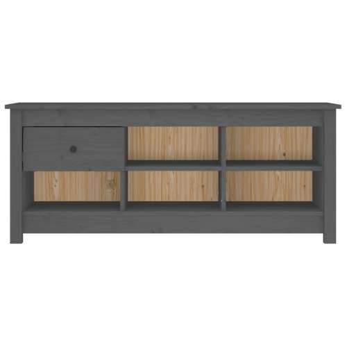 Ormarić za cipele sivi 110 x 38 x 45,5 cm od masivne borovine - Siva 1 Cijena