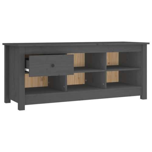 Ormarić za cipele sivi 110 x 38 x 45,5 cm od masivne borovine - Siva 1 Cijena
