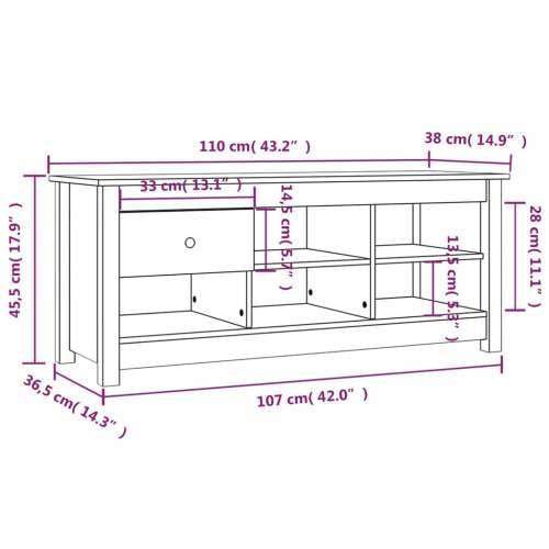 Ormarić za cipele sivi 110 x 38 x 45,5 cm od masivne borovine - Siva 1 Cijena