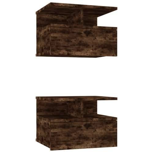 Viseći noćni ormarići 2 kom boja hrasta 40 x 31 x 27 cm drveni Dimljeni hrast 2 Cijena