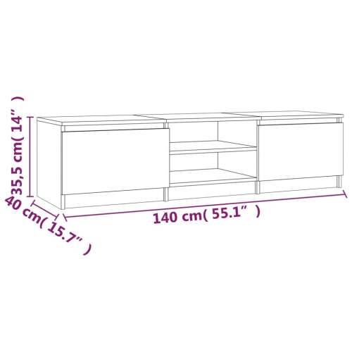 TV ormarić boja hrasta sonome 140x40x35,5 cm konstruirano drvo - Sivi hrast sonoma 1 Cijena