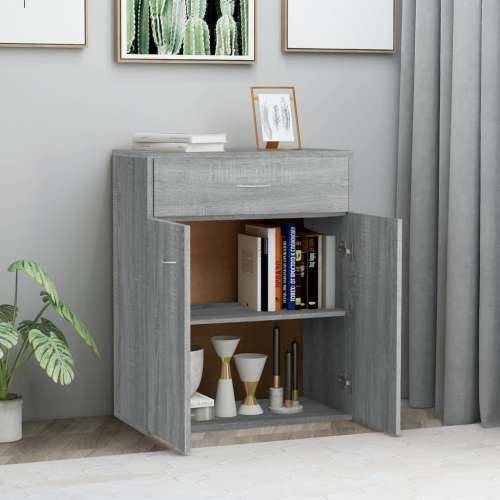 Komoda boja hrasta sonome 60 x 30 x 75 cm od konstruiranog drva - Sivi hrast sonoma 1 Cijena