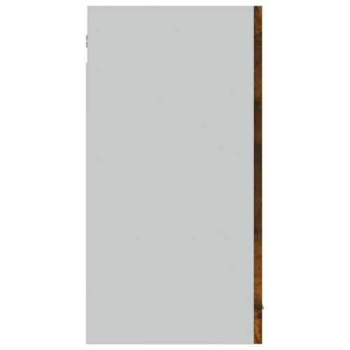 Viseći stakleni ormarić boja hrasta 80 x 31 x 60 cm drveni Cijena