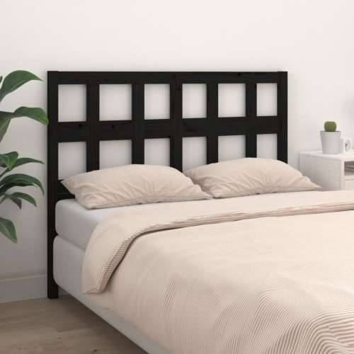 Uzglavlje za krevet crno 125,5 x 4 x 100 cm od masivne borovine