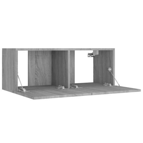 8-dijelni set TV ormarića sivog sonome konstruirano drvo - Sivi hrast sonoma 8 80 cm Cijena