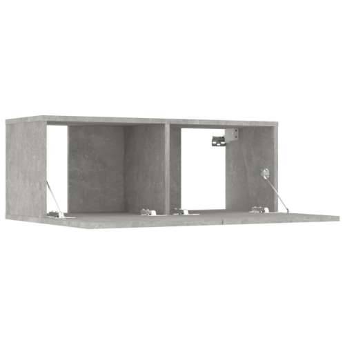 8-dijelni set TV ormarića siva boja betona konstruirano drvo - Beton siva 8 80 cm Cijena