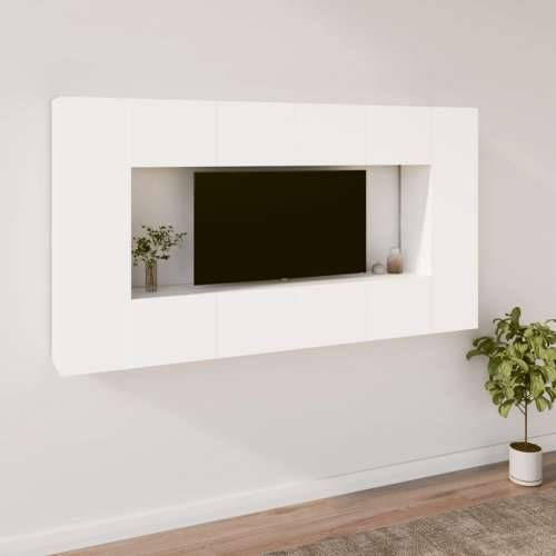 8-dijelni set TV ormarića bijeliod konstruiranog drva - Bijela 8 80 cm Cijena