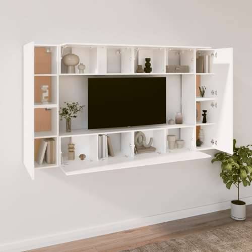 8-dijelni set TV ormarića bijeliod konstruiranog drva - Bijela 8 80 cm Cijena