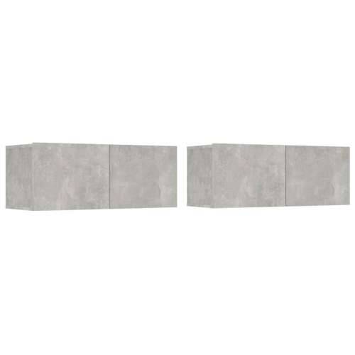 4-dijelni set TV ormarića siva boja betona drveni - Beton siva 4 80 cm Cijena
