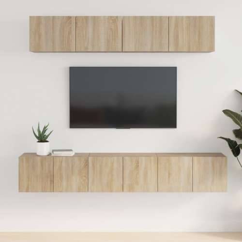5-dijelni set TV ormarića boja hrasta sonome konstruirano drvo - sonoma hrast 5 80 cm Cijena
