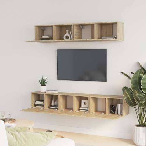 5-dijelni set TV ormarića boja hrasta sonome konstruirano drvo - sonoma hrast 5 80 cm Cijena