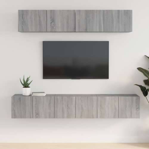 5-dijelni set TV ormarića sivog sonome konstruirano drvo - Sivi hrast sonoma 5 80 cm Cijena