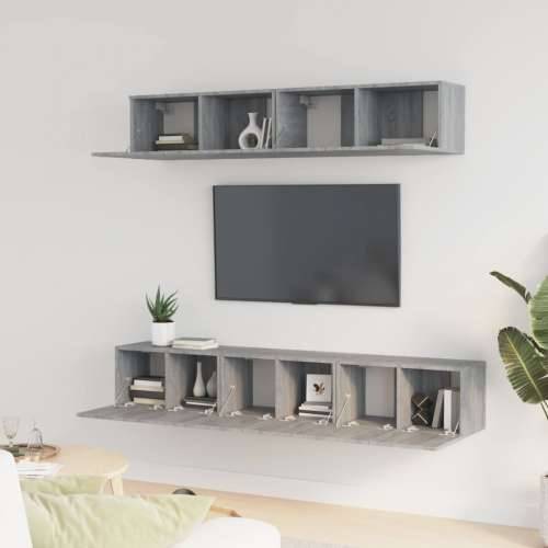 5-dijelni set TV ormarića sivog sonome konstruirano drvo - Sivi hrast sonoma 5 80 cm Cijena