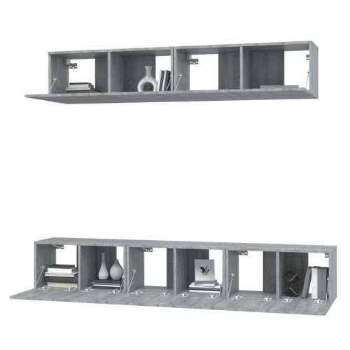 5-dijelni set TV ormarića sivog sonome konstruirano drvo - Sivi hrast sonoma 5 80 cm Cijena