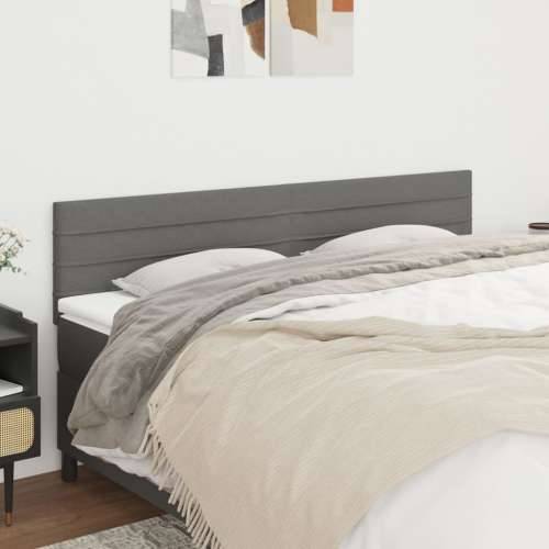 Uzglavlja 2 kom tamnosiva 90x5x78/88 cm od tkanine - Tamno siva 180 cm 1 Nisko Cijena