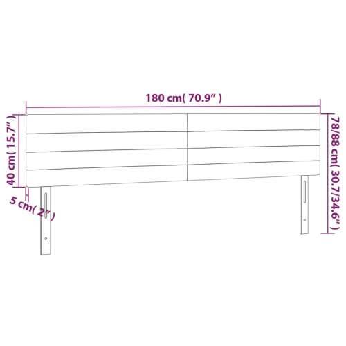 Uzglavlja 2 kom tamnosiva 90x5x78/88 cm od tkanine - Tamno siva 180 cm 1 Nisko Cijena