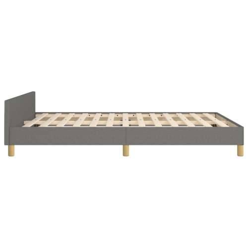 Okvir za krevet s uzglavljem tamnosivi 140x190 cm od tkanine Cijena