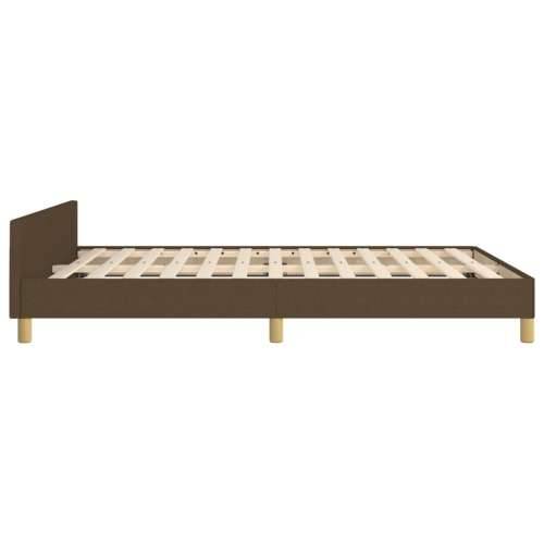 Okvir za krevet s uzglavljem tamnosmeđi 140x190 cm od tkanine Cijena