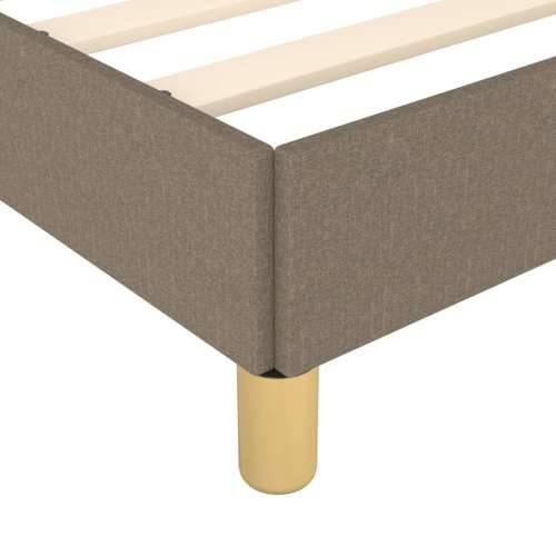 Okvir za krevet s uzglavljem smeđesivi 140x190 cm od tkanine Cijena