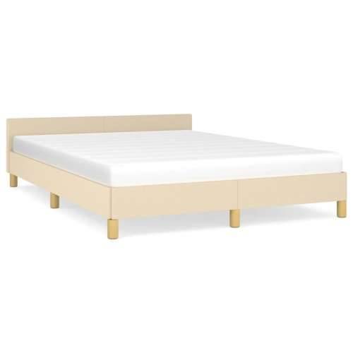 Okvir za krevet bez madraca krem 140 x 190 cm od tkanine - Krema 140 x 190 cm Cijena