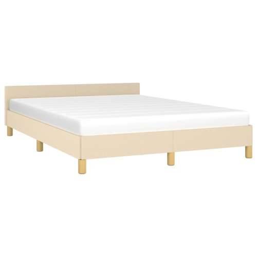 Okvir za krevet bez madraca krem 140 x 190 cm od tkanine - Krema 140 x 190 cm Cijena