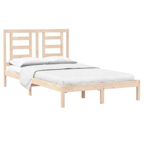 Okvir za krevet od masivnog drva 120 x 190 cm mali bračni - Prirodna 120 x 190 cm Cijena