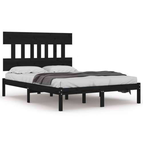 Okvir za krevet od masivne borovine crni 200 x 200 cm - Crna 200 x 200 cm Cijena